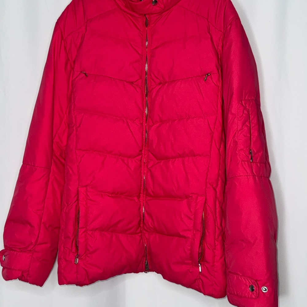 Lands' End Women's Bright Pink Puffer Coat